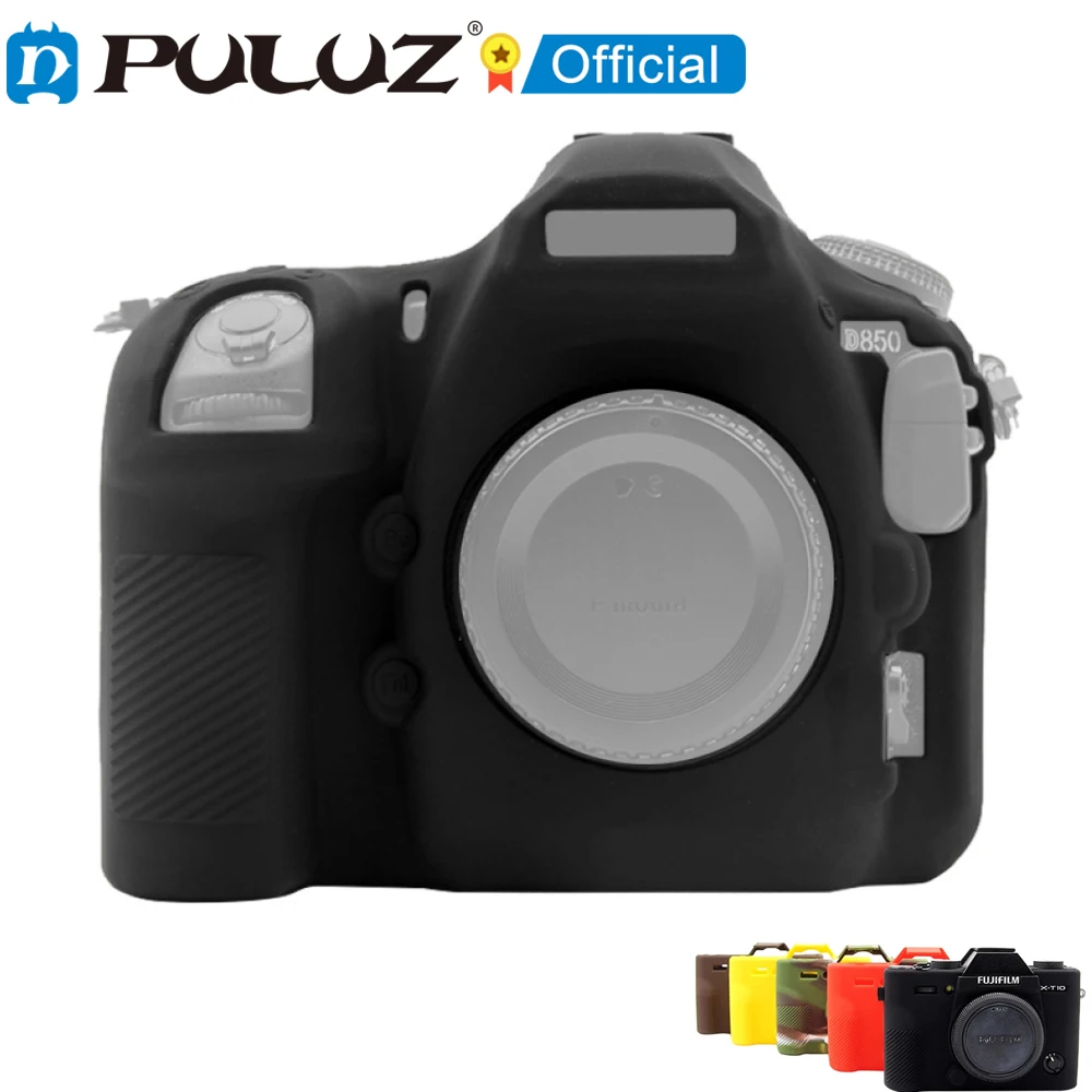 PULUZ мягкий чехол для Nikon D850 D750 D7200 D7100 силиконовый Противоскользящий ударопрочный