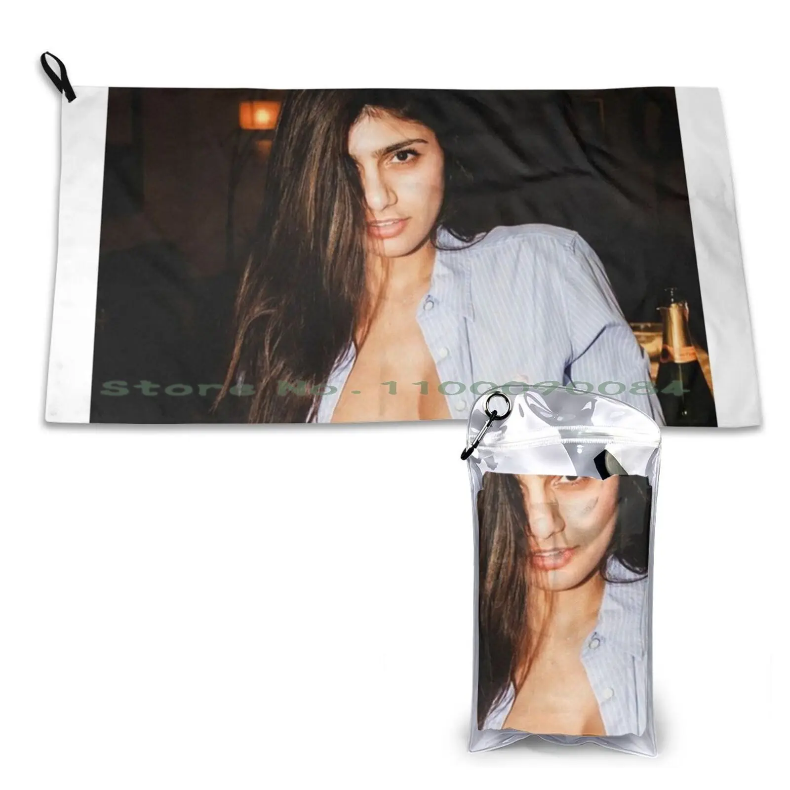 Mia Khalifa-Babe Quick Dry Towel Gym Sports Bath Portable Ro