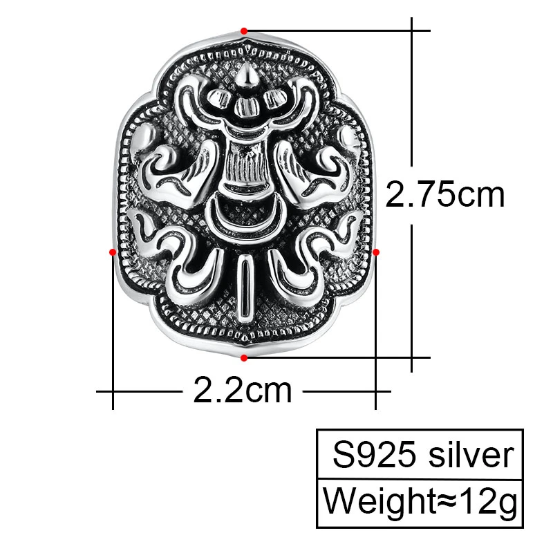 ZABRA 925 пробы Серебряное украшение для мужчин женщин Ретро хип-хоп Винтажные
