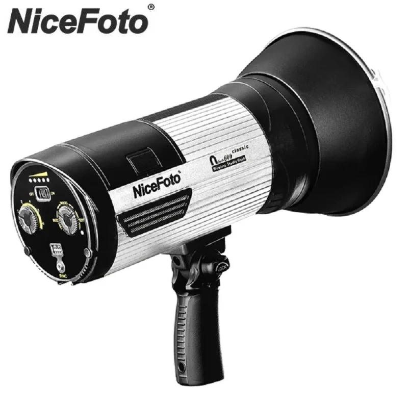 

NiceFoto nflash600 600WS GN89 Wireless Studio Flash Classic 600 LED Lamp for Outdoor Photography Built-in Wireless Hi-Speed
