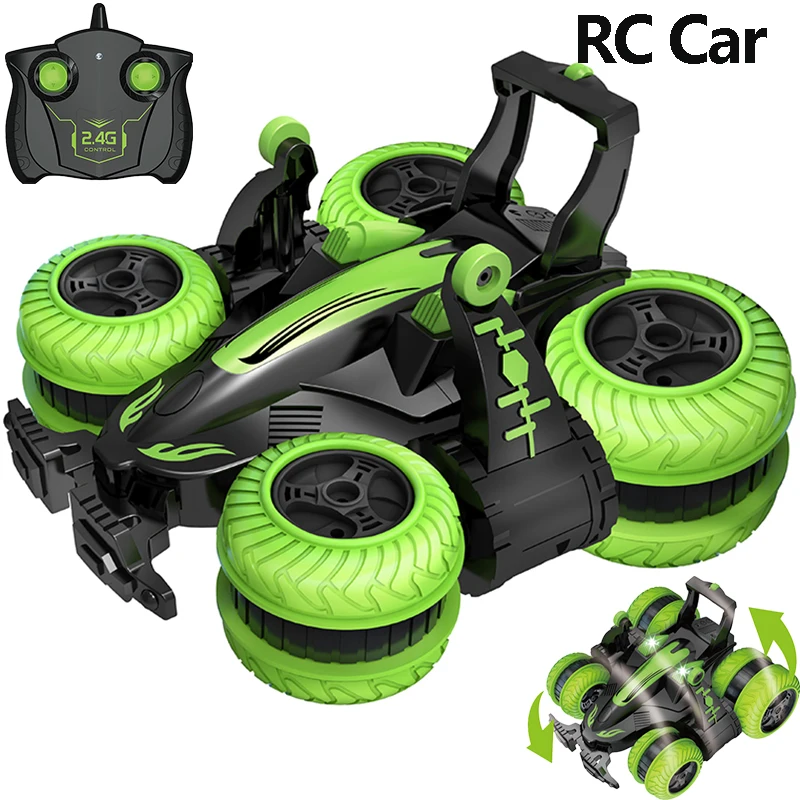 

1:18 4WD 2.4Ghz Six-way Stunt Car 360 Degree Rotation Radio Remote Control Cars With LED Light Electric RC Vehicle Toys For Kids