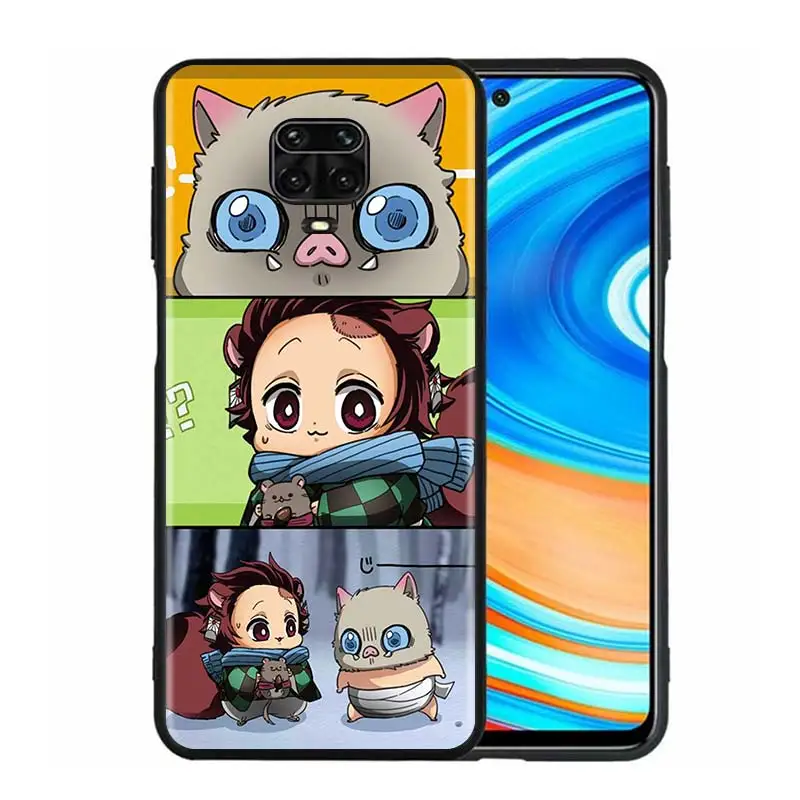 Demon Slayer Anime For Xiaomi Redmi Note 9 9S 9Pro Max 8T 8Pro 8 7 6 5 Pro 5A 4X 4 Silicone Black Phone Case