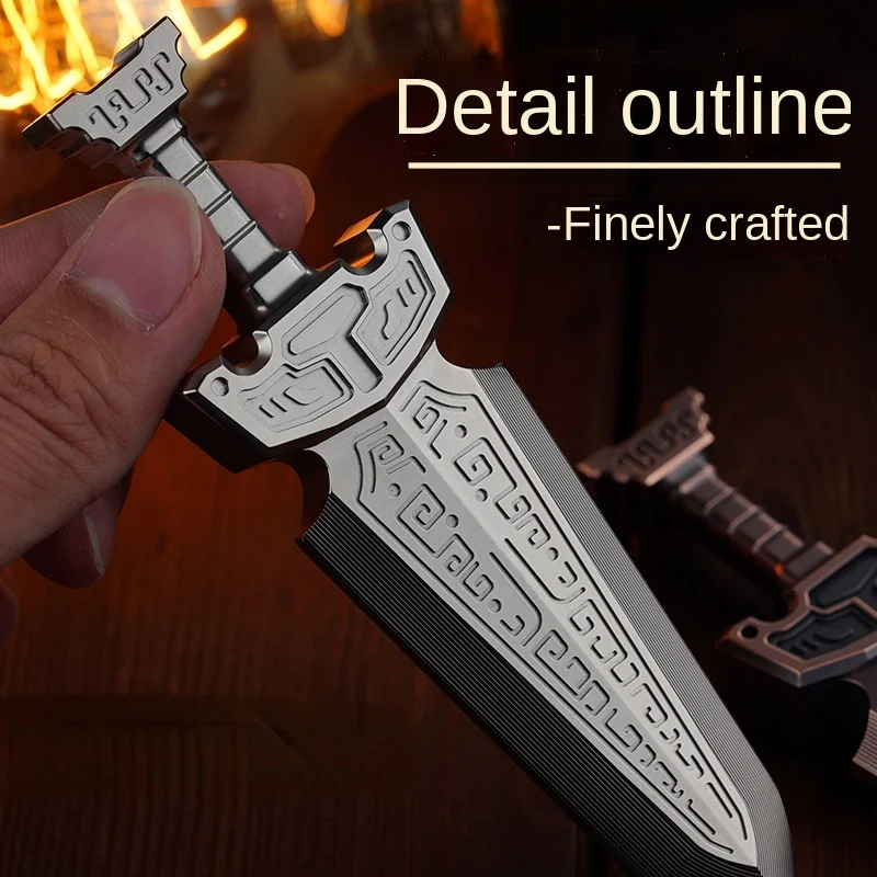 Weapon Series Qingyun Sword Vintage Red Copper EDC Adult Stress Relief Toys Mechanical Wind Accessories enlarge
