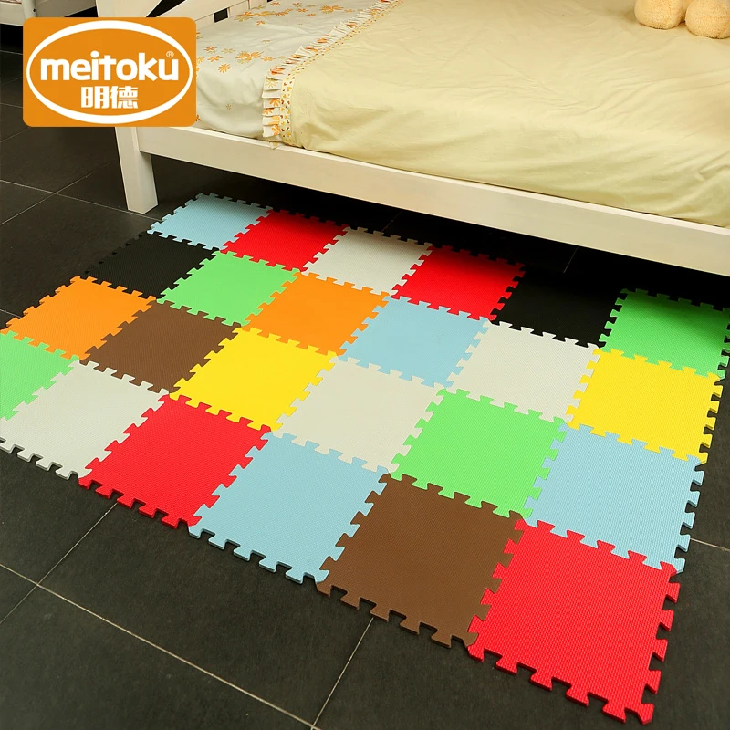 

Meitoku baby EVA Foam Play Puzzle Mat/ 18,24or36/lot Interlocking Exercise Tiles Floor Carpet Rug for Kid,Each 32X32cm,1cmThick