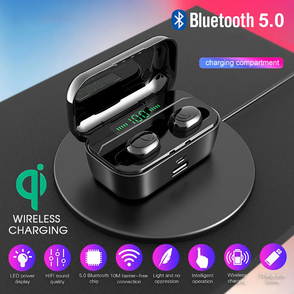 

Наушники-вкладыши TWS беспроводные Bluetooth-наушники водонепроницаемые наушники игровая стереогарнитура с микрофоном наушники-вкладыши