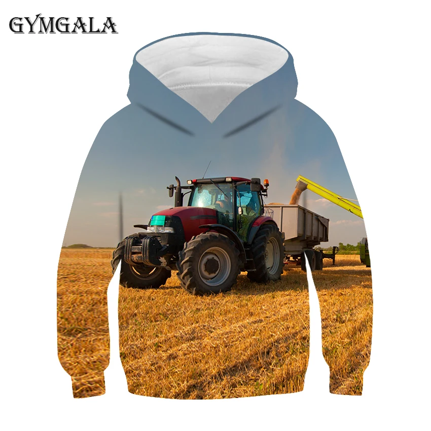 

Summer 3D Printing New Car Tractor Hoodie Men Hip Hop Ropa Hombre Casual Streetwear Men's hooded Tops Children Tops