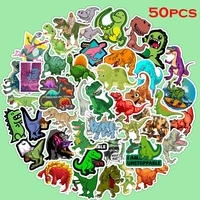 50pcs cute cartoon dinosaur stickers diy phone snowboard laptop luggage fridge guitar graffiti waterproof classic stickers