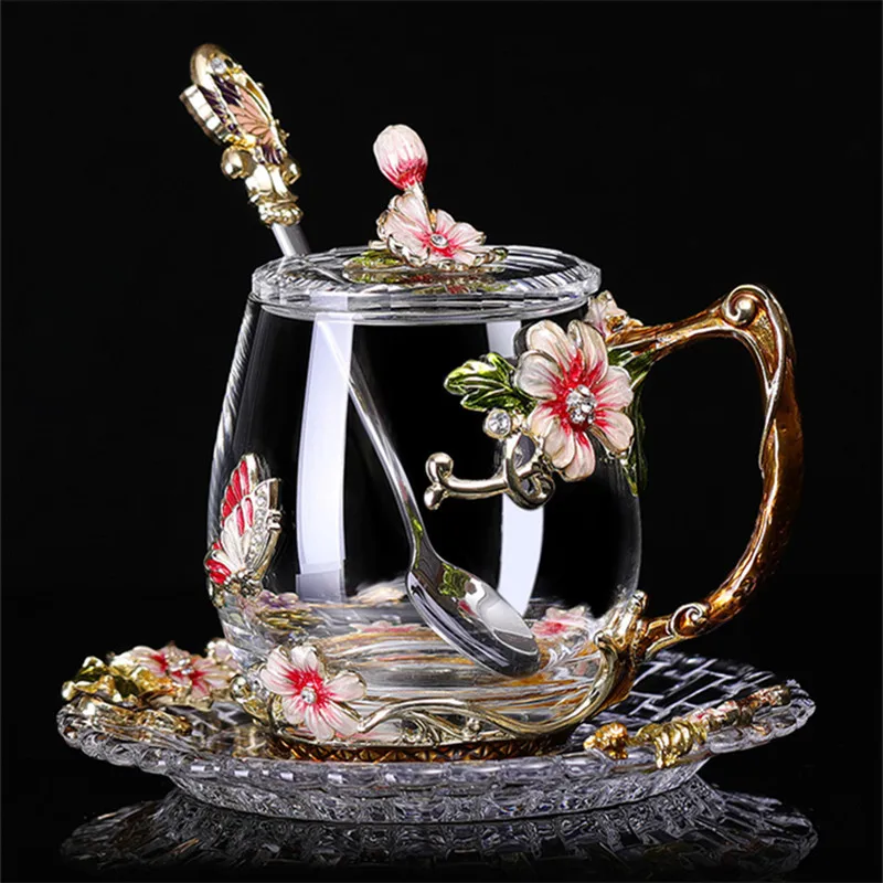 Креативная эмалированная цветная чашка для воды домашняя стеклянная чая Женский