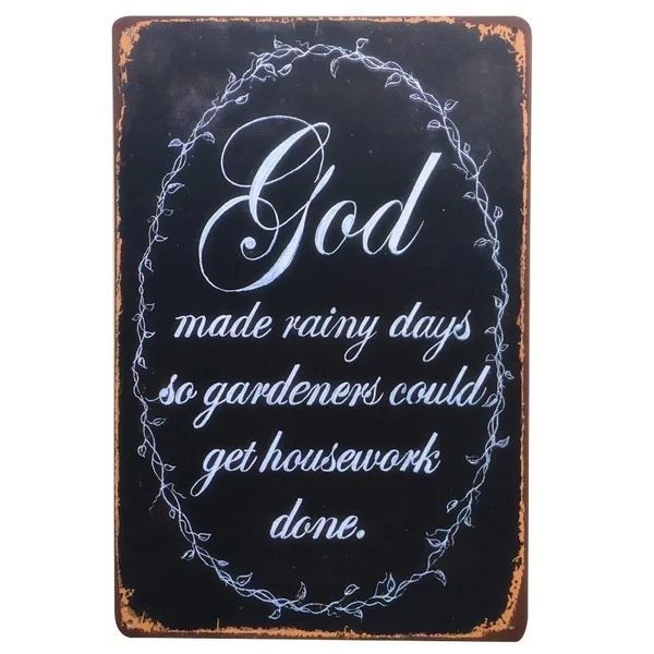 

Made Rainy Days Retro tin sign nostalgic ornament metal poster garage art deco bar cafe shop