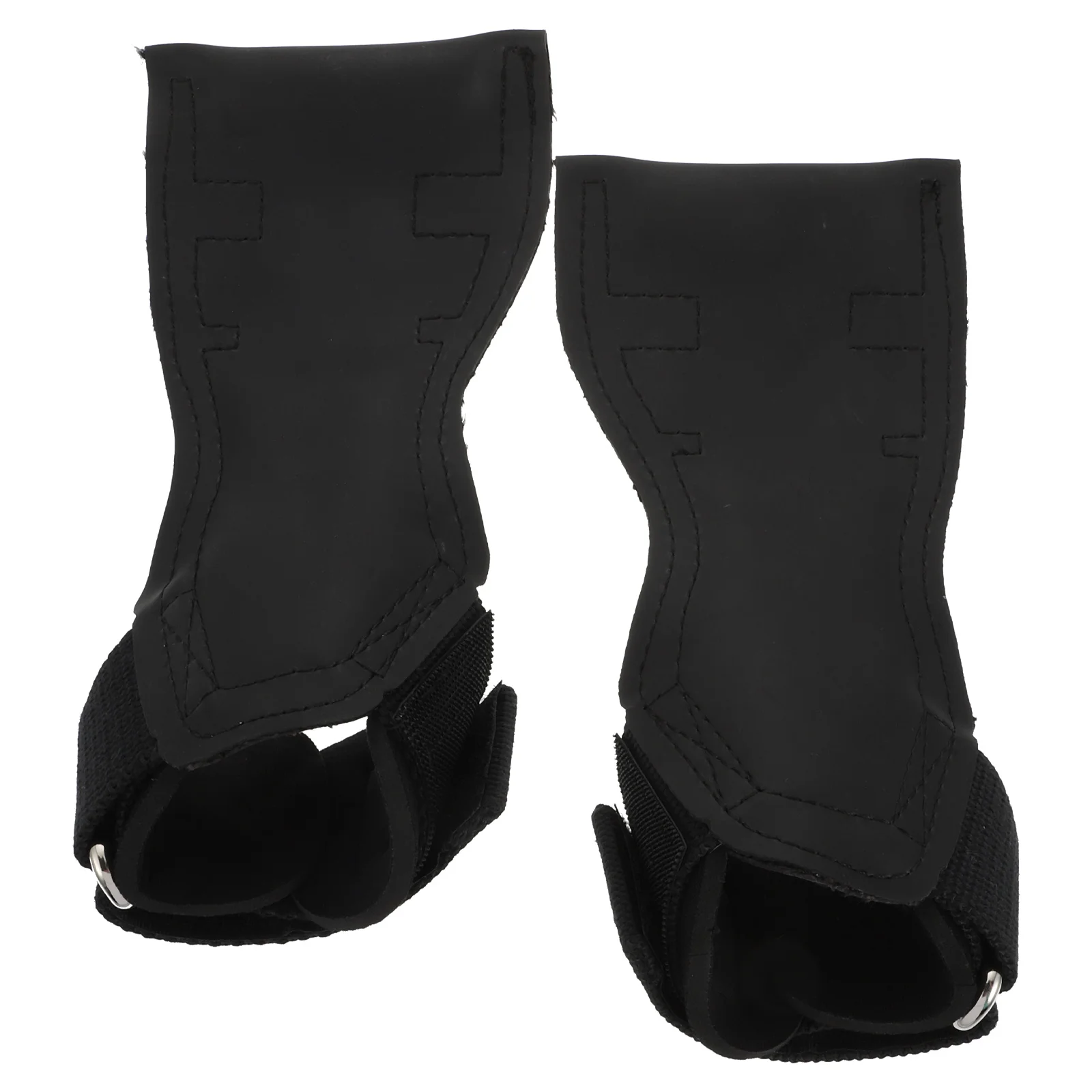 

2Pcs Practical Fitness Straps Palm Protectors Pull-up Wrist Guards (Black)