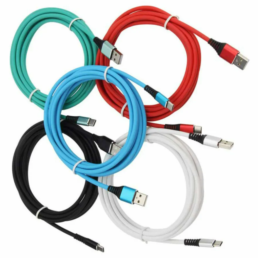 

USB-кабель 3 м, 2 м, 1 м, провод для быстрой зарядки Micro USBC Type-C для iPhone, Samsung, Android, шнур для зарядки и синхронизации данных, 2000 шт.
