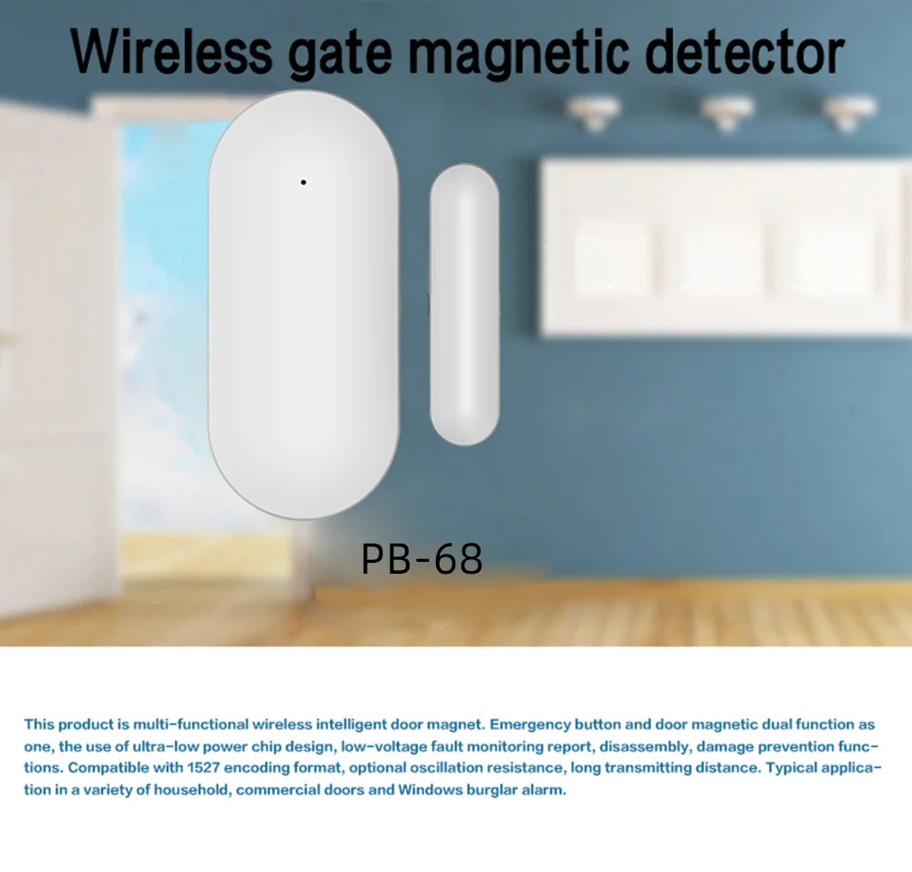 Датчик открытия/закрытия окон GauTone PB68R для 433 МГц | Безопасность и защита