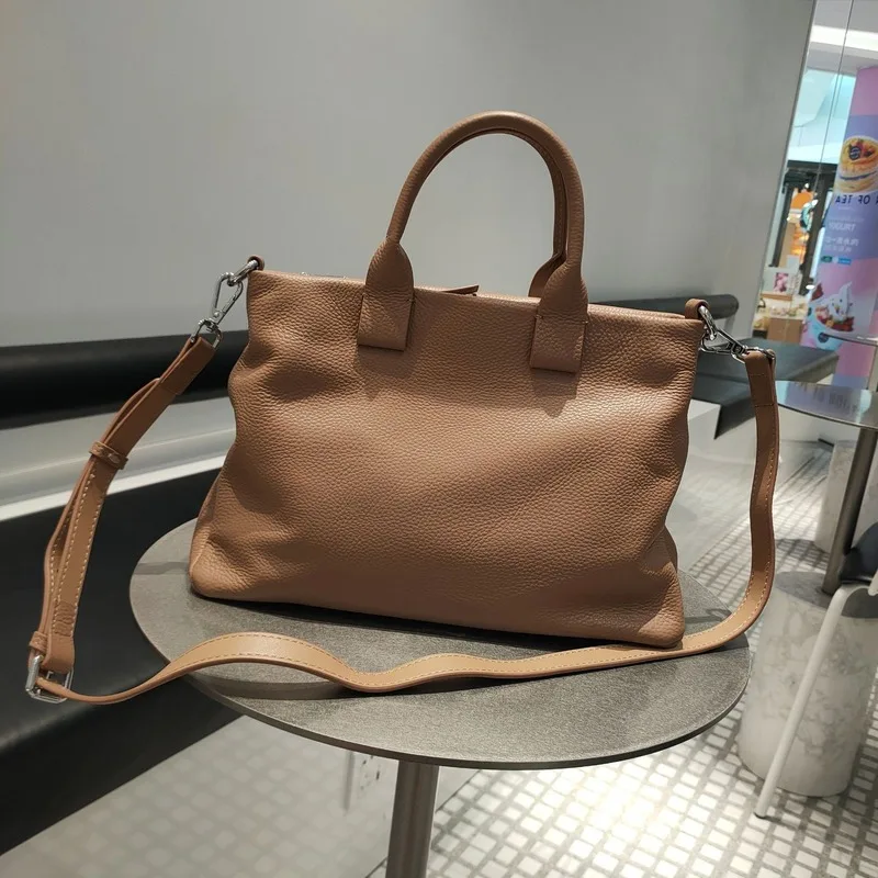 

Messenger bag satchels Women's 2020 new ladies handbags simple and versatile soft leather large capacity large bag shoulder