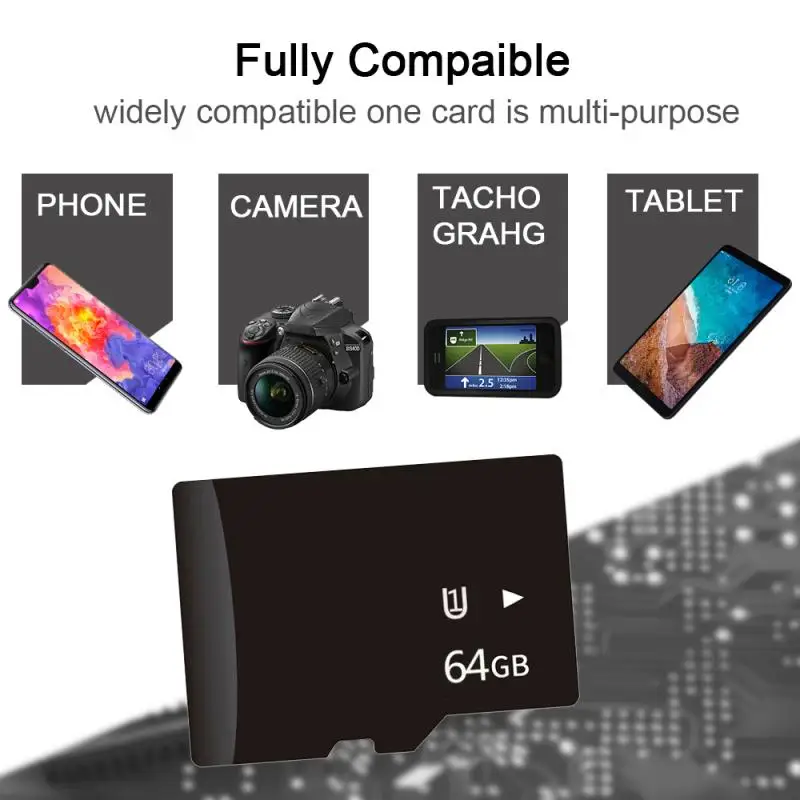 Карта памяти Micro Card 128 ГБ 32 64 256 16 8 4 Гб TF флеш-карта карта для телефона | Электроника