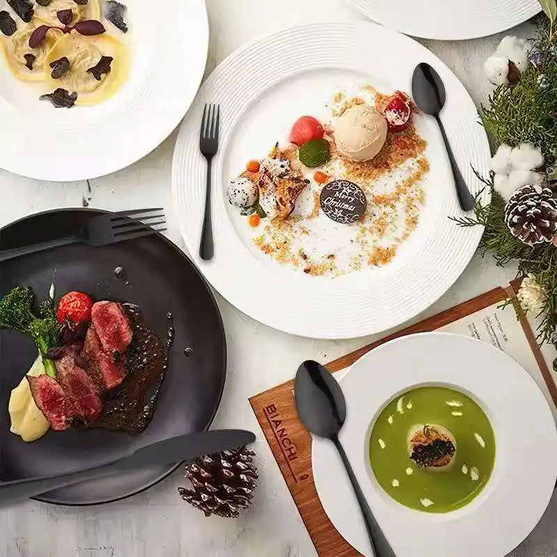 

5 штук в партии комплект Dinnerware зеркало Нержавеющая сталь набор посуды Ножи, столовая ложка, вилка, набор столового прибора можно мыть в посу...