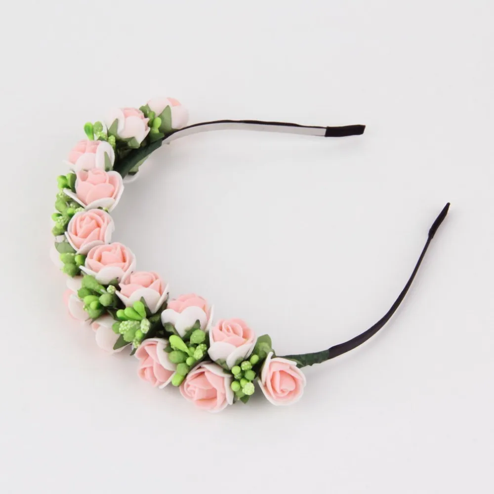 

1pcs Modern Stylish Women Girls Floral Headband Bohemia Hair Band Flower Garland Wedding Prom Head Wrap Hair Accessories Gift
