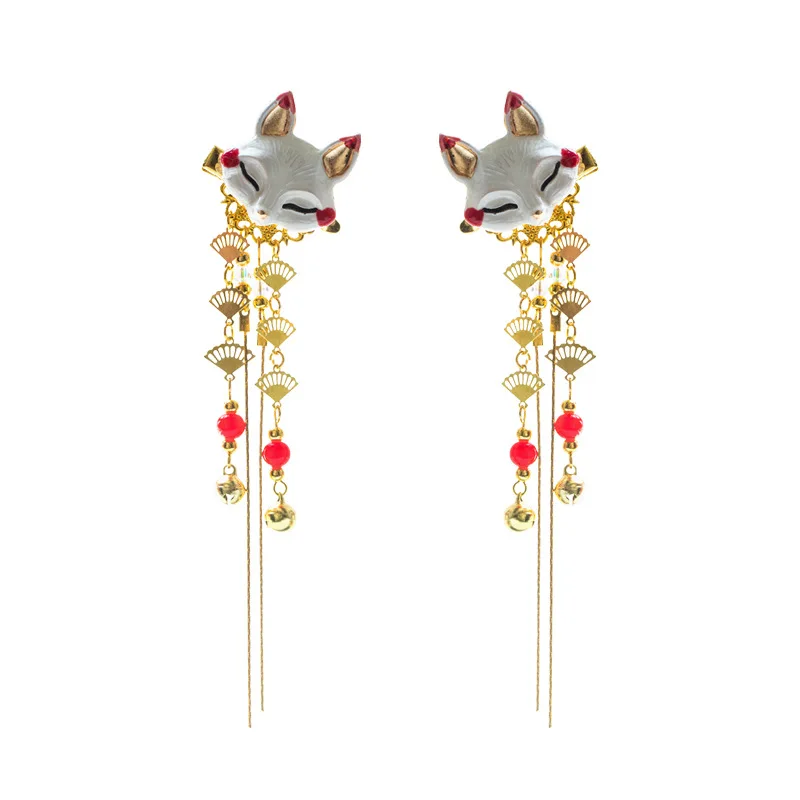 Женский головной убор из японского аниме кавайная заколка для волос в виде лисы с