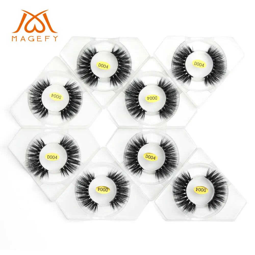 8 pairs-D004 8 пар/3D Искусственные норковые Накладные ресницы ручной работы толстые натуральные накладные ресницы мягкие объемные норковые ресницы для наращивания макияжа - Цвет: 8 pairs-D004