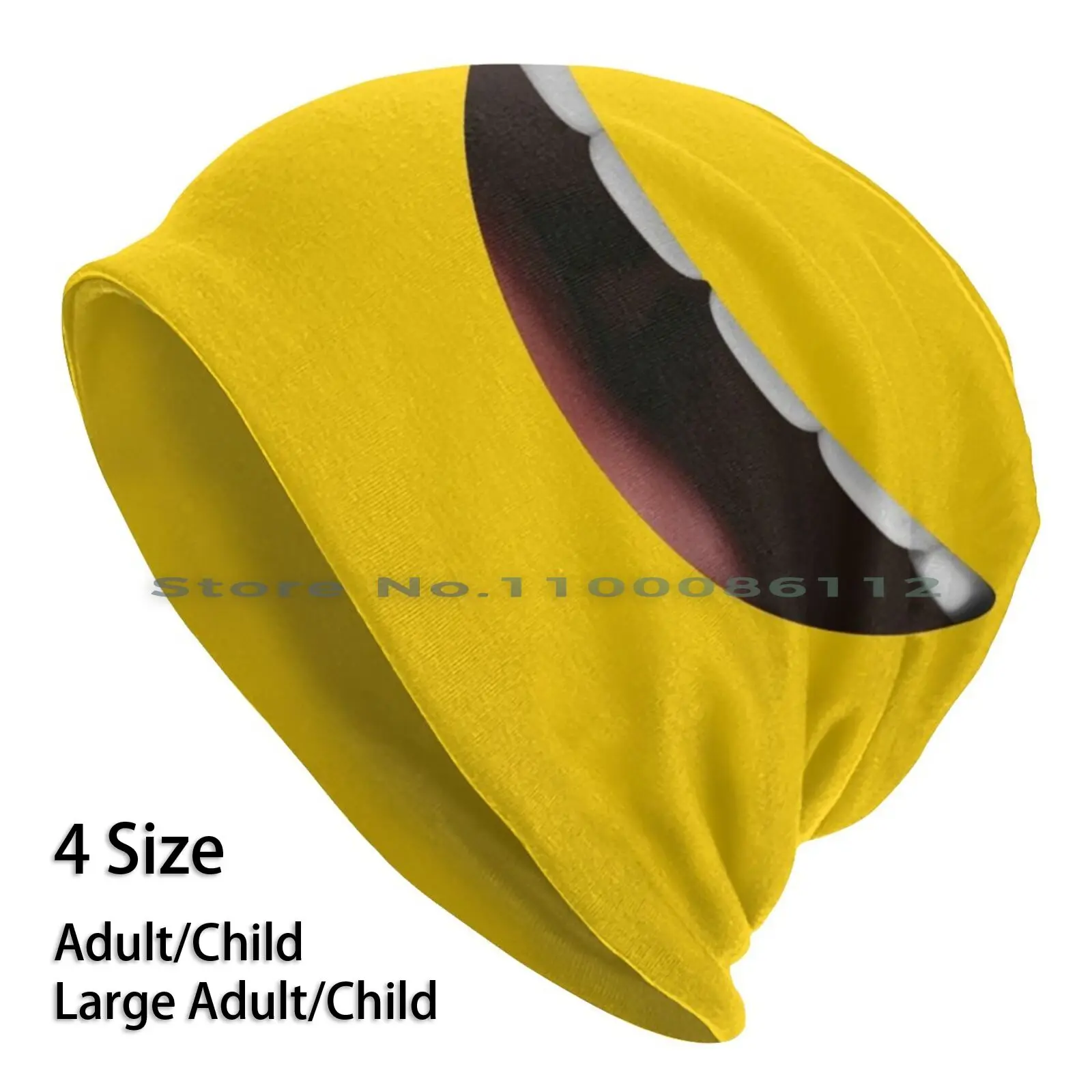 

Funny Smile Face Beanies Knit Hat Face Smile Yellow Funny Animation Cartoon Brimless Knitted Hat Skullcap Gift Casual Creative