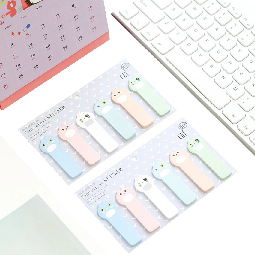 Стикер для заметок в виде кошки 16 цветов | Дом и сад