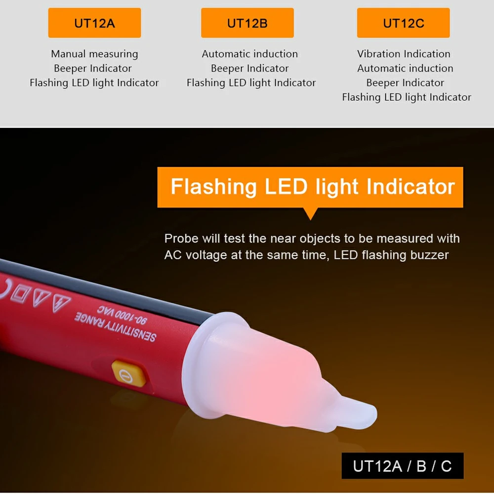 UNI T UT12A UT12B UT12C Напряжение ручка тестер Бесконтактный детекторы напряжения