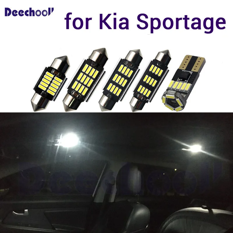 

Canbus Error Free for Kia Sportage 2 3 4 2005-2020 Car LED Interior Dome Trunk Light+ License Plate Lights
