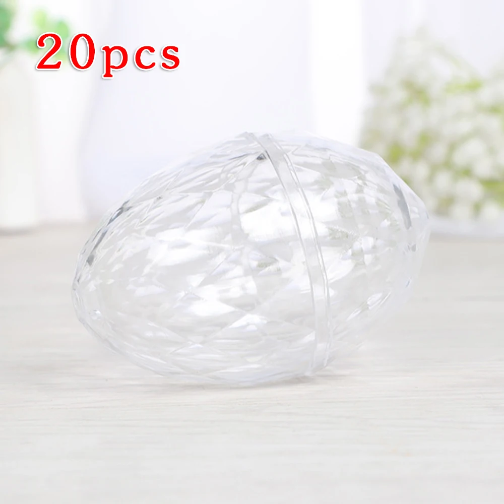 20 шт. пластиковые прозрачные формы в форме яйца для конфет|Подарочные сумки и