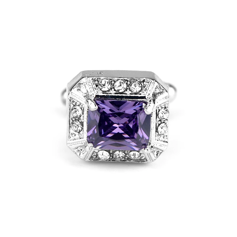 Фиолетовый кристалл бурильные манжеты для мужчин и женщин стиль простой рубашка