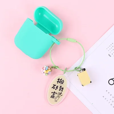 no Airpods Модный акриловый брелок Аниме Минни Микки автомобильный брелок с кольцом брелок для женщин сумка подвеска Подвески Аксессуары - Цвет: no Airpods