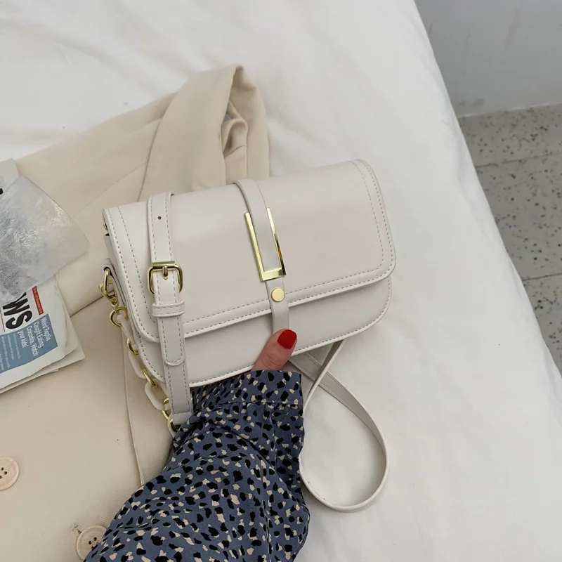 

Womens Handbags White Women's 2021 Popular New Fashion Versatile Small Square Simple Shoulder Messenger Bag Purses