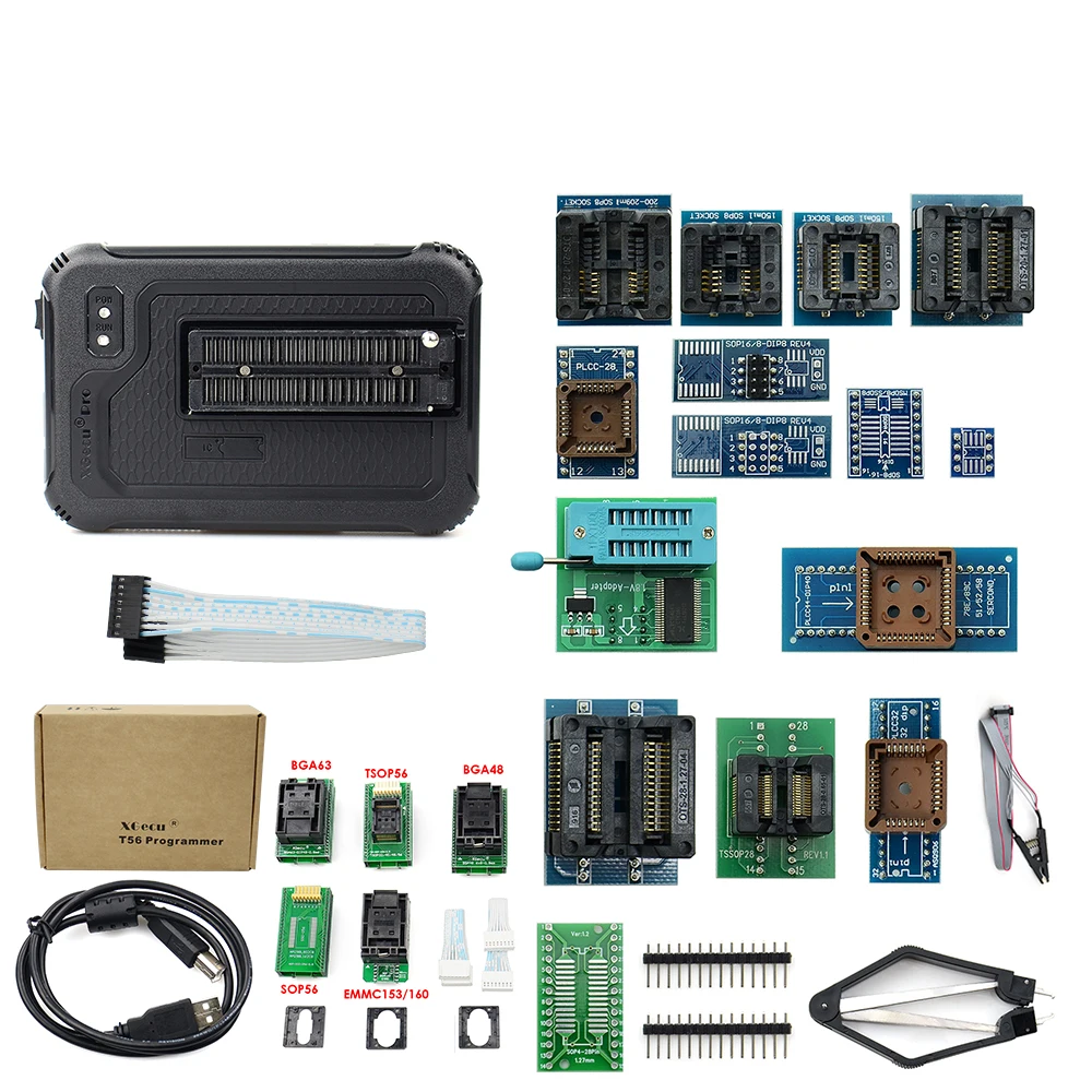 UPMELY Genuine T56 Universal Programmer for XGecu Powerful Support Nor / NAND Flash EMMC+17/22 Adapters Programming Calculator |