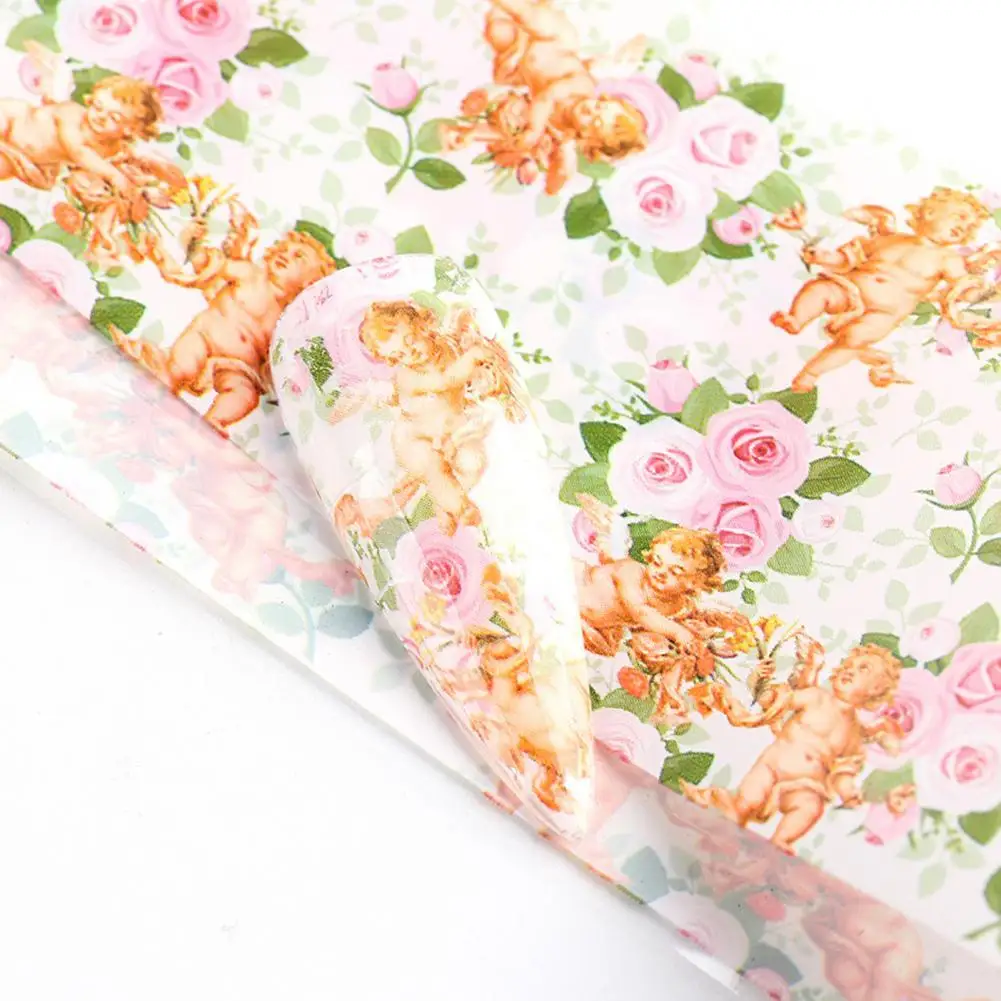 

50% Hot Sale 10Pcs Nail Sticker Cupid Pattern Long Lasting DIY Cupid Transfer Manicure Decor for Women