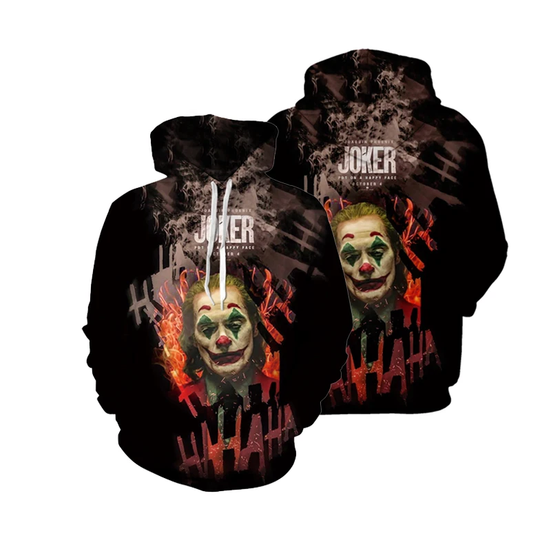 

2021 fashion men's hoodie clown 3D printed hoodie beast Harajuku streetwear unisex casual jacket sportswear
