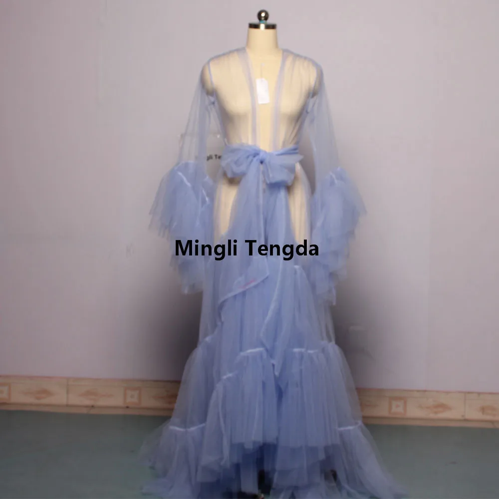 Платье из тюля с длинным рукавом mingli Tengda|Свадебные жакеты/накидки| |