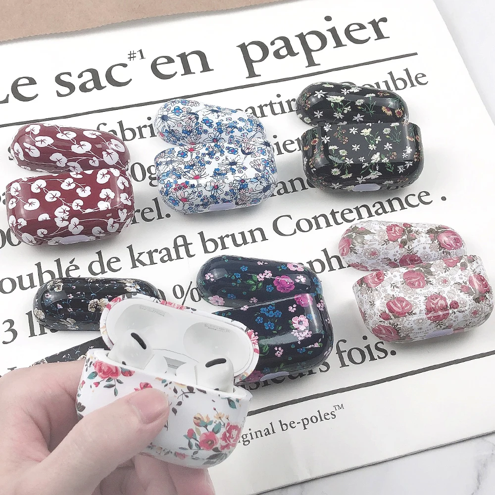 Чехол для наушников с винтажным цветочным узором Airpods Pro 3 bluetooth наушники ультра