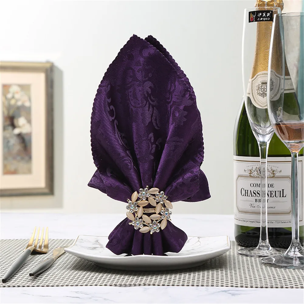 50 шт металлический сплав кольцо для салфеток креативная Золотая Пряжка