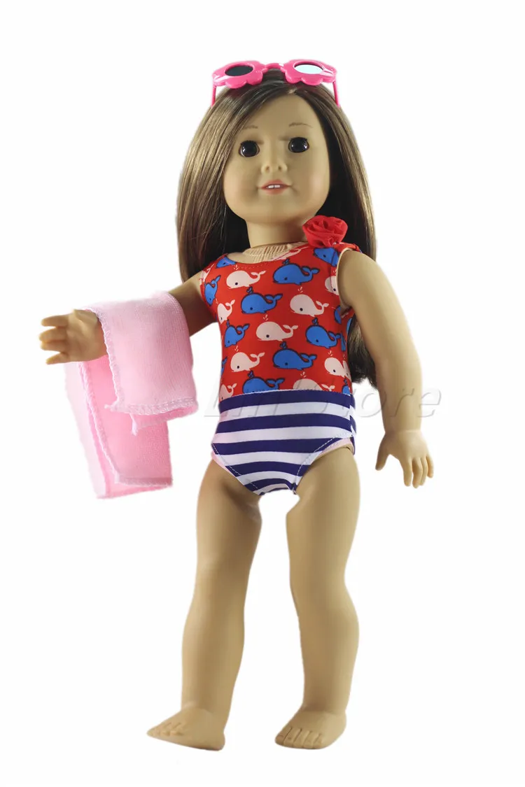 1 комплект кукольной одежды купальный костюм + спасательный жилет полотенце одна