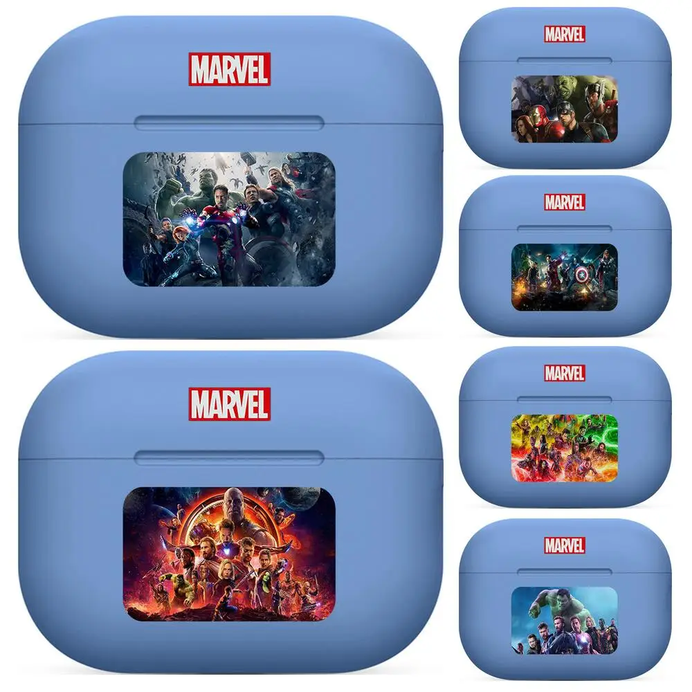 

Marvel The Avengers blue For Airpods pro 3 case Protective Bluetooth Wireless Earphone Cover For Air Pods airpod case air pod Ca