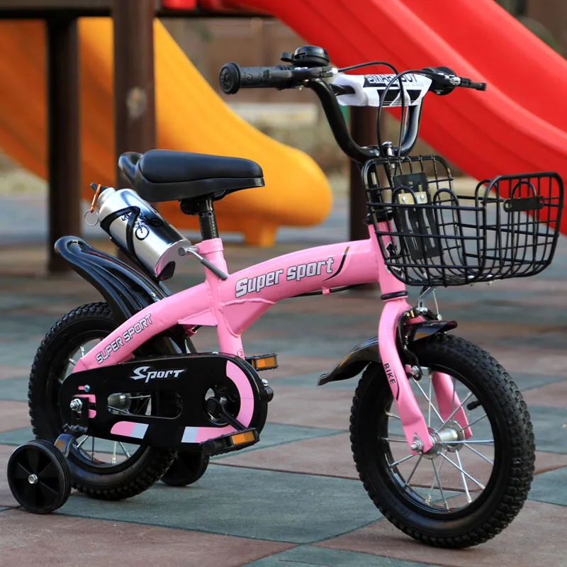 pink 16inch Детский велосипед 12 дюймов/14 дюймов/16 дюймов/двухколесный велосипед для мальчиков и девочек, многоцветный дополнительный детский велосипед - Цвет: pink 16inch