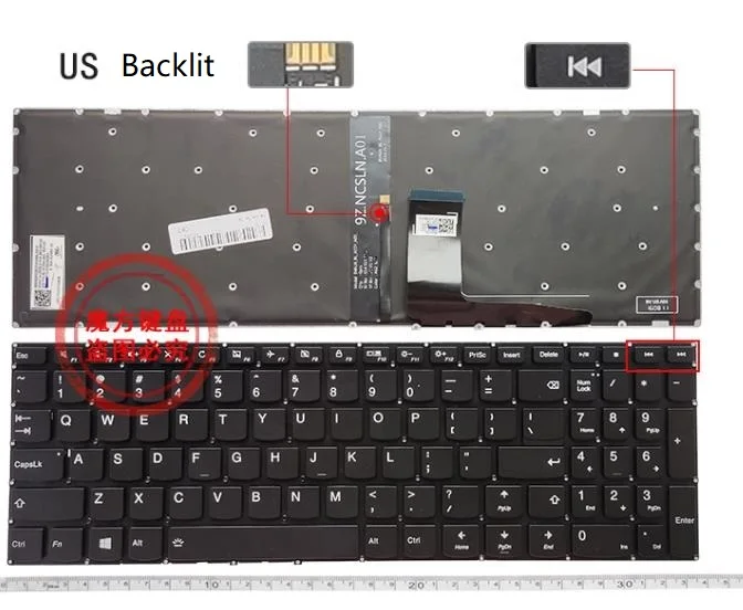 Новая клавиатура US для Lenovo IdeaPad Yoga 110-15IKB 110-15ACL 110-15IBR 110-15AST 110-15IBD 110-15ISK V310-15IKB