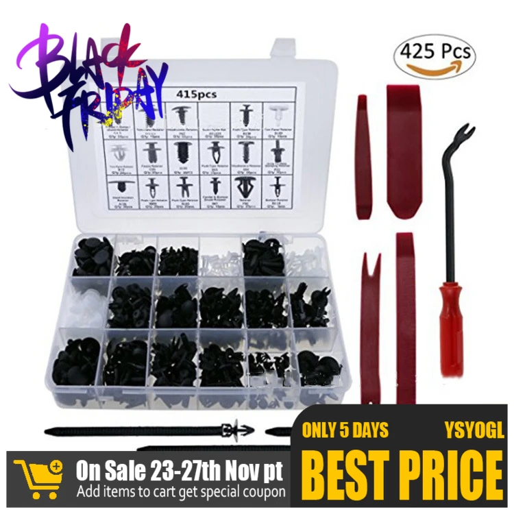 

Зажим для автомобиля, 418 шт., разные фиксаторы для кузова автомобиля, заклепки бампера, набор для крепления обшивки дверей