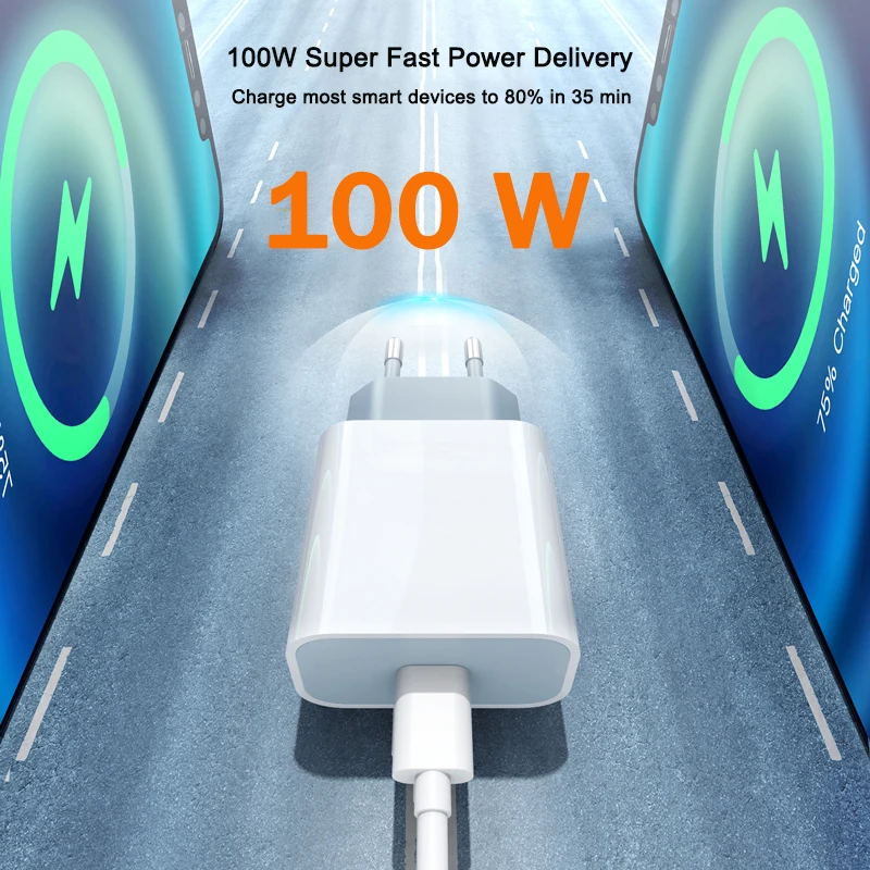 Кабель BaySerry PD 100 Вт с USB C на Type для MacBook Pro 5A быстрая зарядка 4 0 Samsung S21 Xiaomi mi 11
