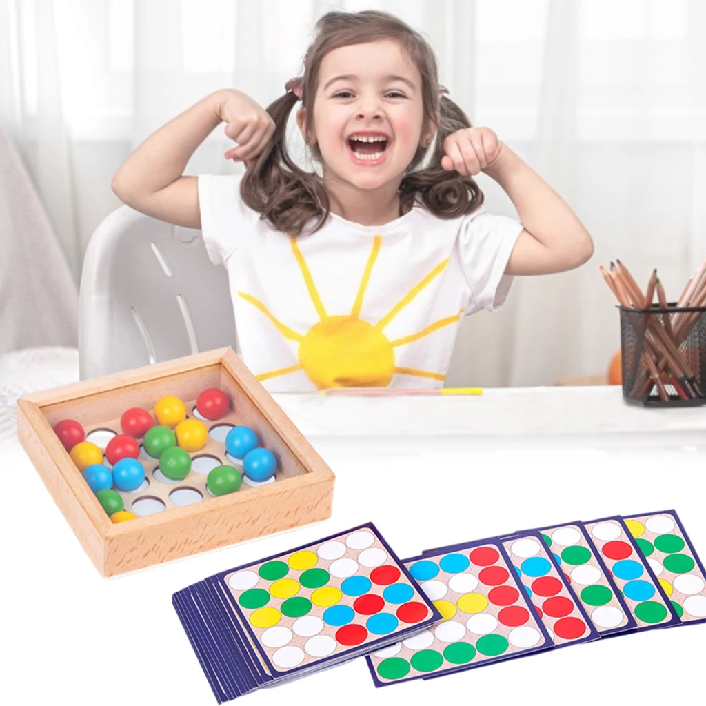 Juguetes sensoriales interactivos para ni&ntilde;os, juguetes sensoriales multicolores para clasificar el Color a juego para la mano y los ojos-2