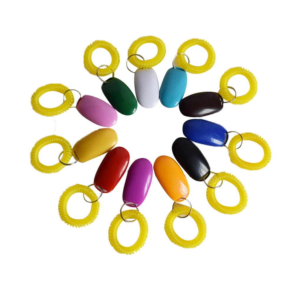 7 шт. Pet Кинологический регулируемый звуковой брелок для ключей с кликером собак