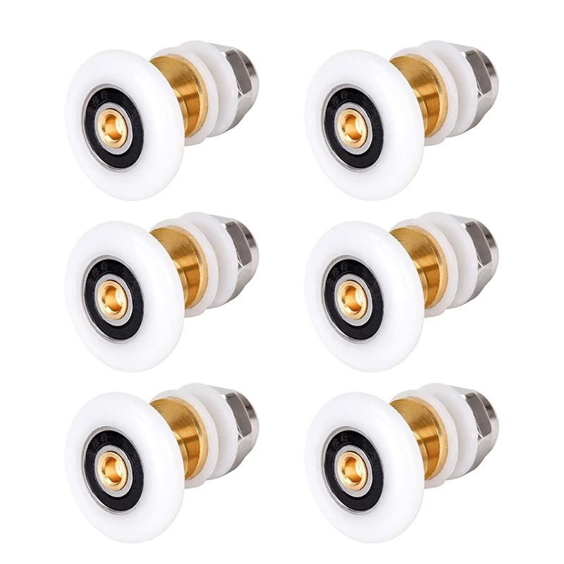 

6 шт., ролики для душевой двери, 25 мм