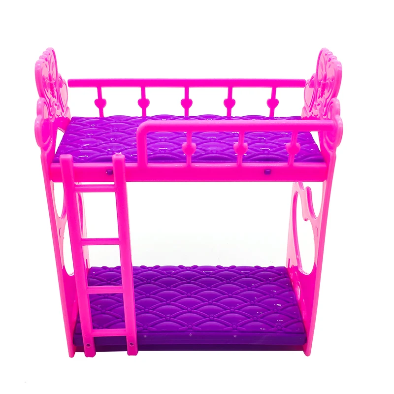 Детские игрушки 3 5 дюймов пластиковая двойная кровать рама для куклы мебель