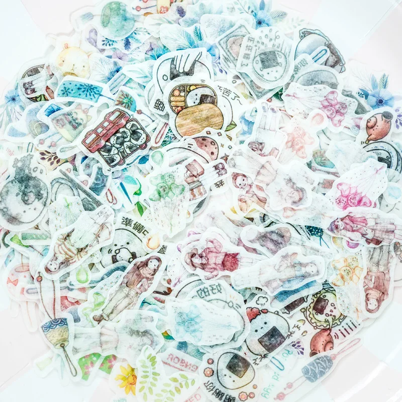 40 шт./лот Декоративные наклейки для дневника с милым мультипликационным принтом