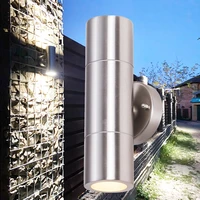 outdoor wall light exterior lighting gu10 light bulbs aluminum waterproof wall mount cylinder design up down light fixture