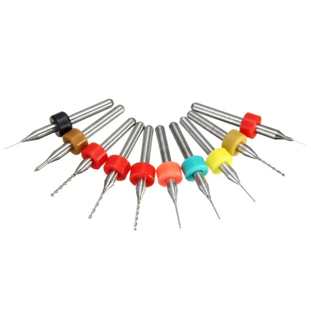 10pcs PCB Mini Drill Bit 0.1mm -1.2mm Tungsten Steel Carbide For Print Circuit Board Cnc Bits Machine Set | Инструменты