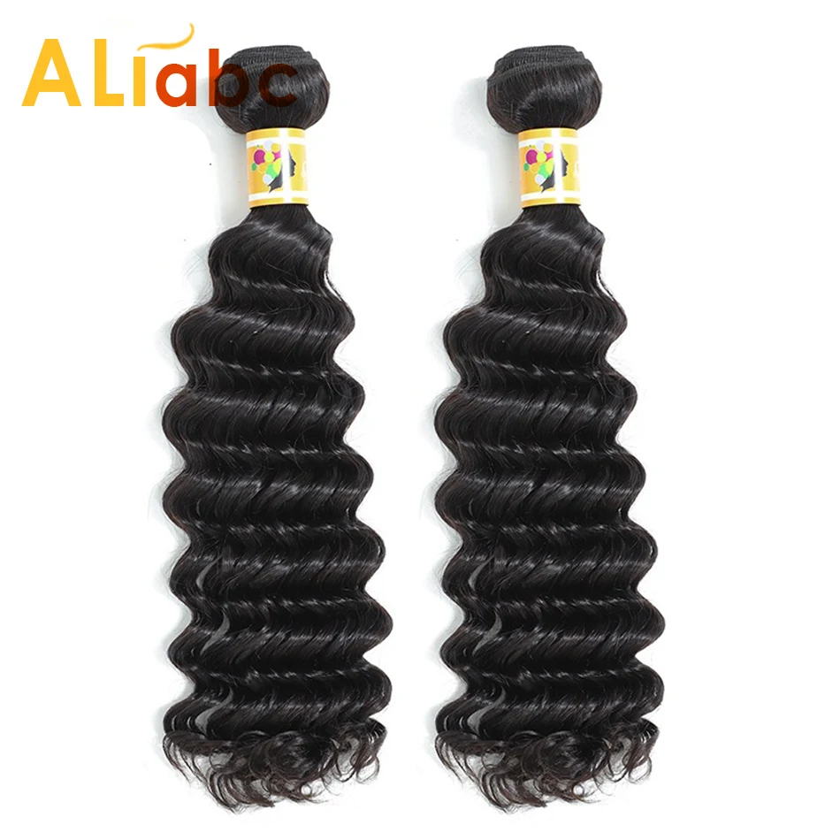 Aliabc Brazilian Deep Wave Hair Weave Bundles Human Natural Color Remy 8-28 inch Extensions Free Shipping | Шиньоны и парики